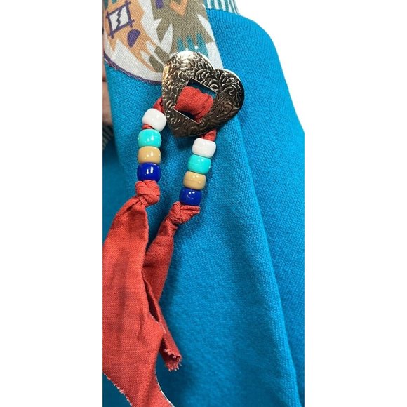 NOS Vtg LEE Sweatshirt Embellished Southwestern Aztec Sweatshirt USA Womens Med - Picture 3 of 7